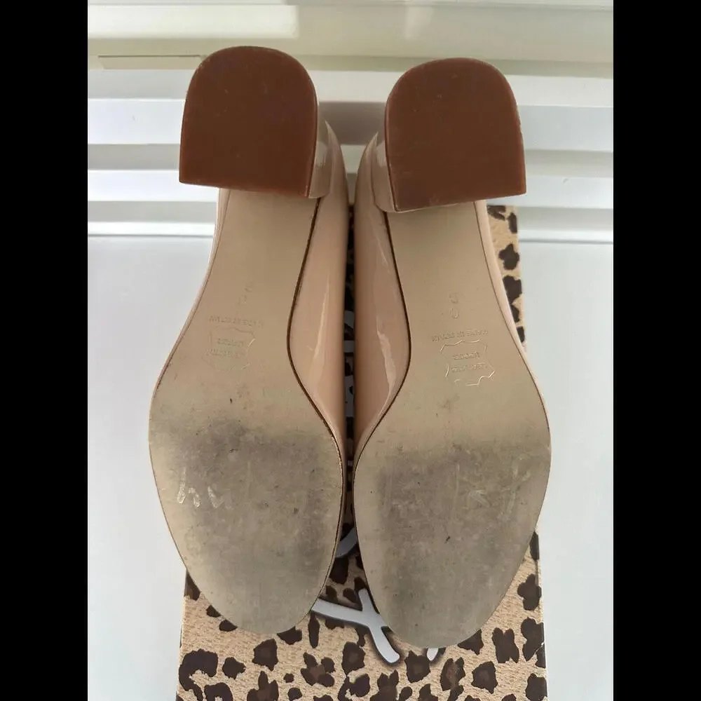 Tuckernuck French Sole fs ny Wave Beige Patent Heels Shoes $215 - Picture 4 of 7